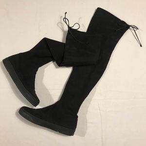 Stuart Weitzman Suede Over The Knee Flat Boot